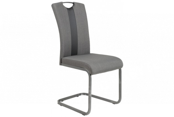 Jídelní židle Amber, šedá látka/ekokůže