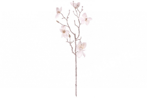 Umělá květina Zasněžená magnolie 65 cm, bílá