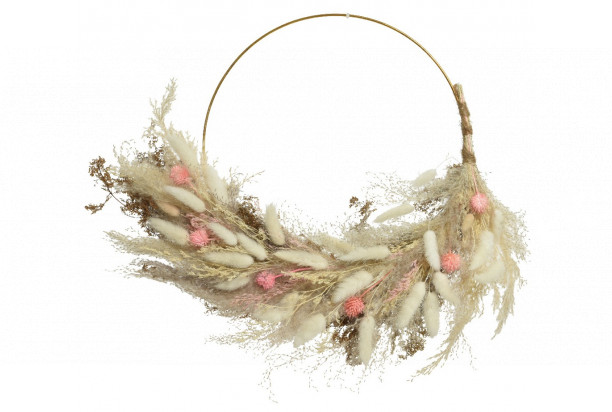 Dekorační věnec Sušené trávy, 30 cm