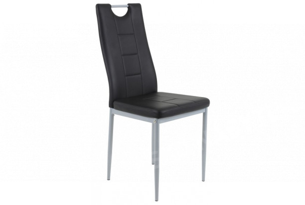 Jídelní židle Kim, černá ekokůže