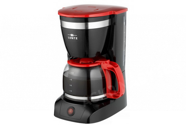 Překapávací kávovar Lentz 20147, černo-červený