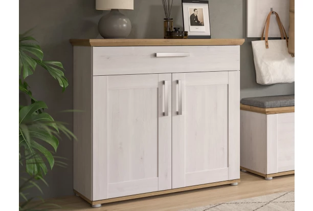 Skříňka s policemi/botník Verona, modřín/dub artisan