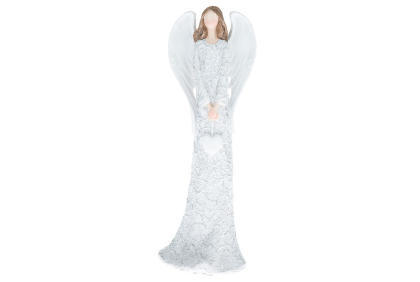 Dekorační soška Anděl se srdíčkem, 25 cm