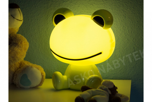 Dětská LED stolní lampa Žába, zelená