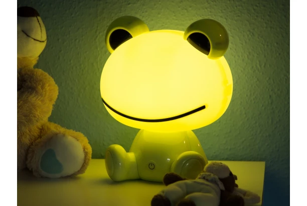 Dětská LED stolní lampa Žába, zelená