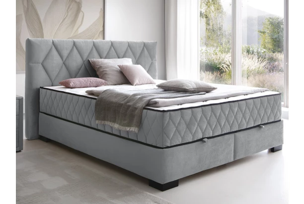 Postel Reve 160x200 cm, světle šedá látka