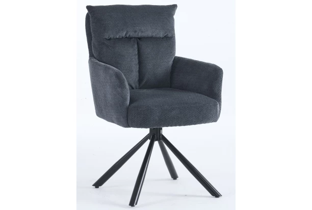 Jídelní židle Stephanie, tmavě šedá látka