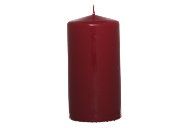 Válcová svíčka bordó, 12 cm