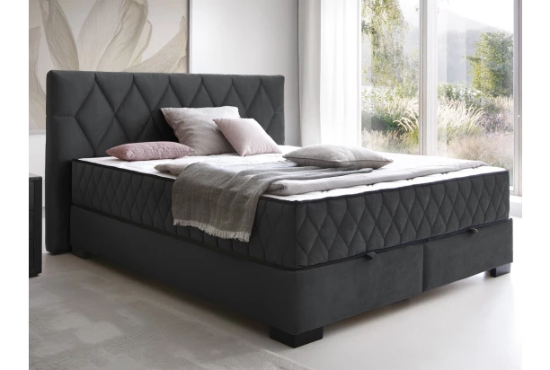 Postel Reve 160x200 cm, grafitově šedá látka