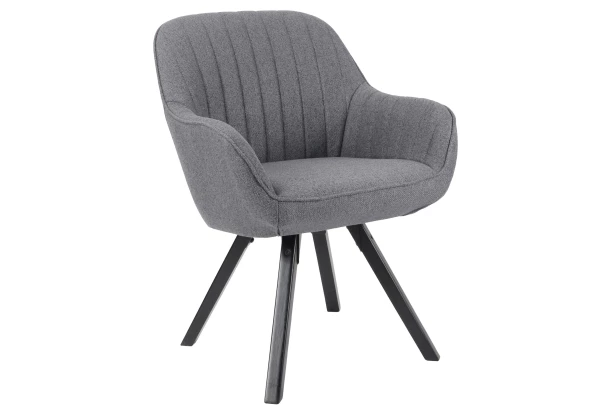 Jídelní židle Chrissy, středně šedá tkanina