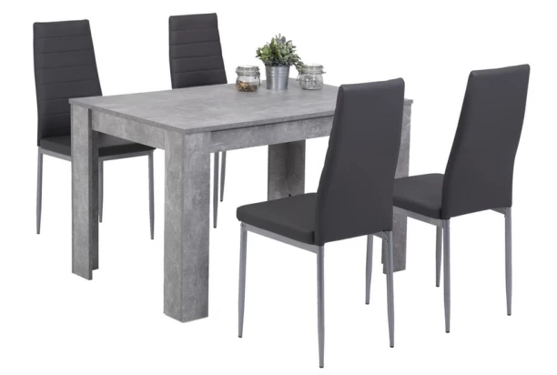 Jídelní set Simone, imitace šedý beton