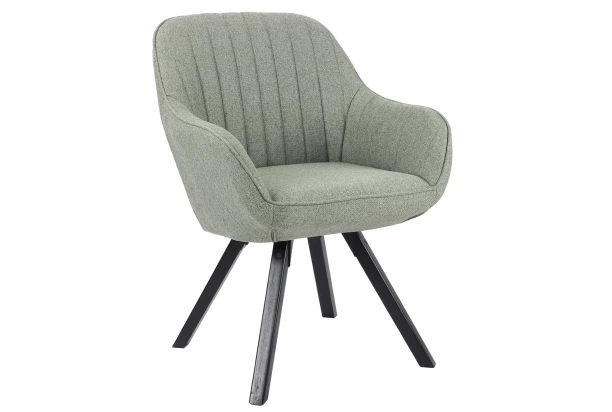 Jídelní židle Chrissy, světle zelená tkanina