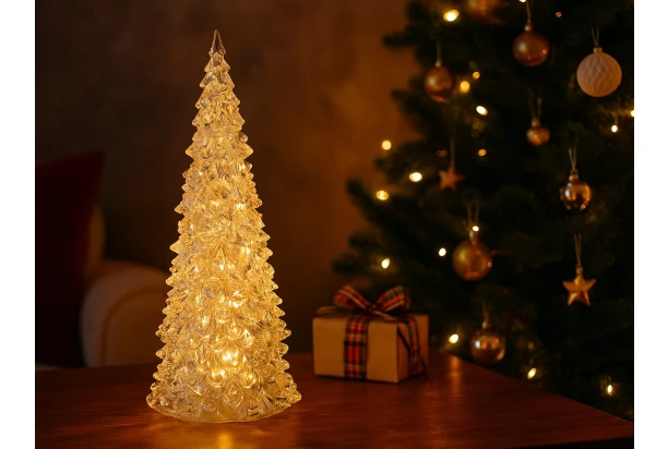 Vánoční dekorace LED stromeček, 17 cm