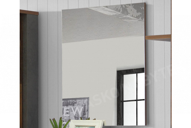 Nástěnné zrcadlo Cliff 60x80 cm, vintage optika dřeva