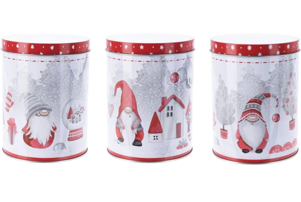 Sada dóz na potraviny (3 ks) Vánoční skřítci