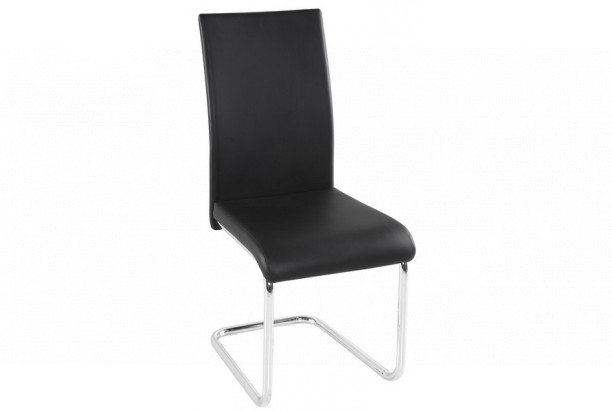 Jídelní židle Tula, černá ekokůže