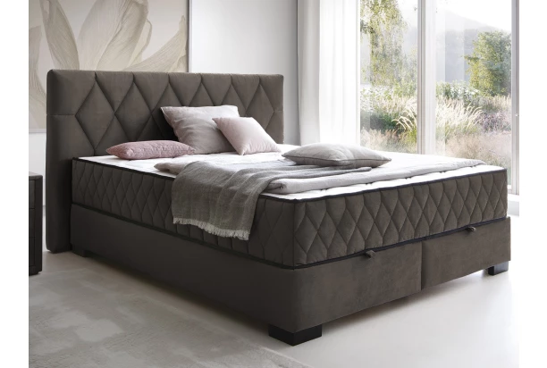 Postel Reve 160x200 cm, blátivá hnědá látka