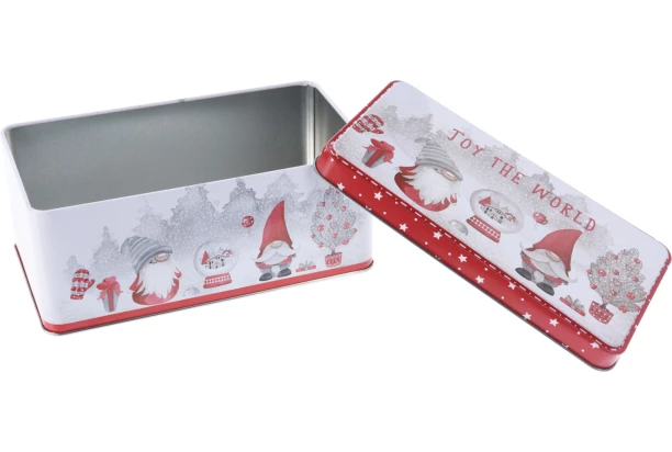 Dóza na cukroví Vánoční skřítci, 18x10 cm