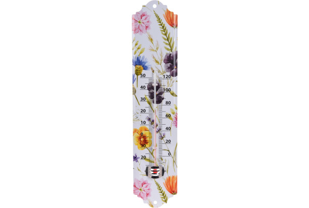 Teploměr květinový design (4 druhy), 29,5 cm