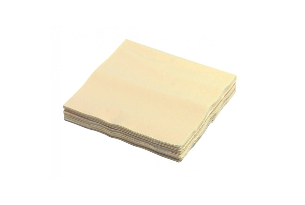 Papírové ubrousky krémové, (balení 20 ks)