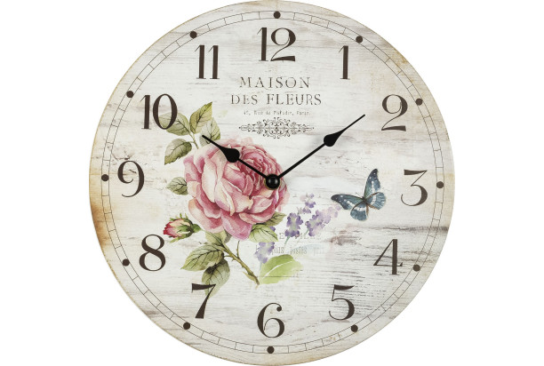 Nástěnné hodiny Maison des fleurs, 30 cm