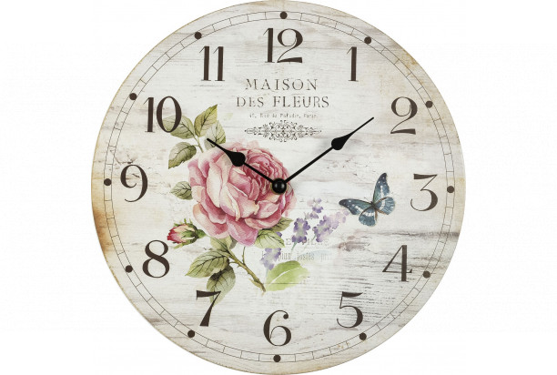 Nástěnné hodiny Maison des fleurs, 30 cm