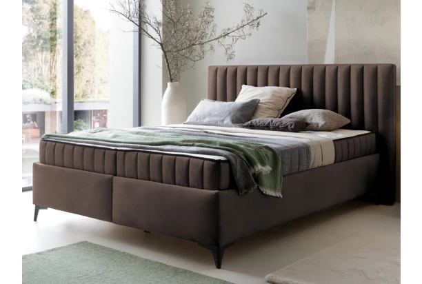 Postel Joy 180x200 cm, hnědá látka