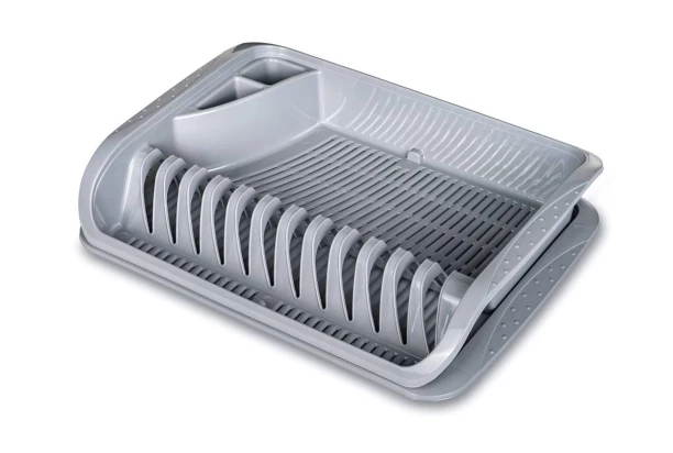 Odkapávač na nádobí 39,5x29,5 cm, šedý