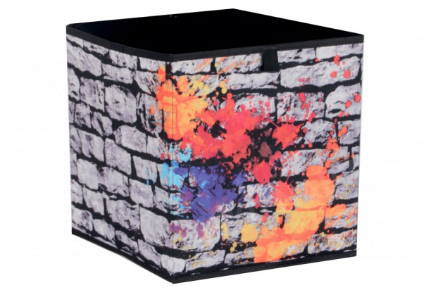 Úložný box motiv barevná zeď