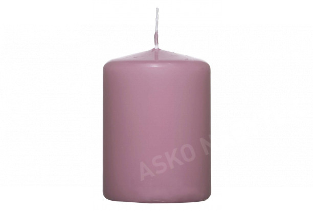 Válcová svíčka růžová, 8 cm