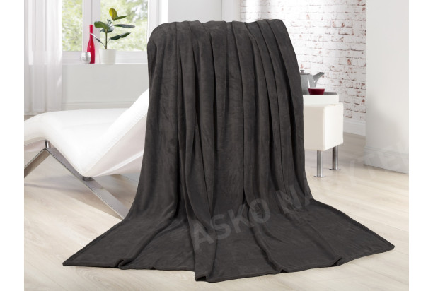 Fleecová deka Lara 220x240 cm, antracitová
