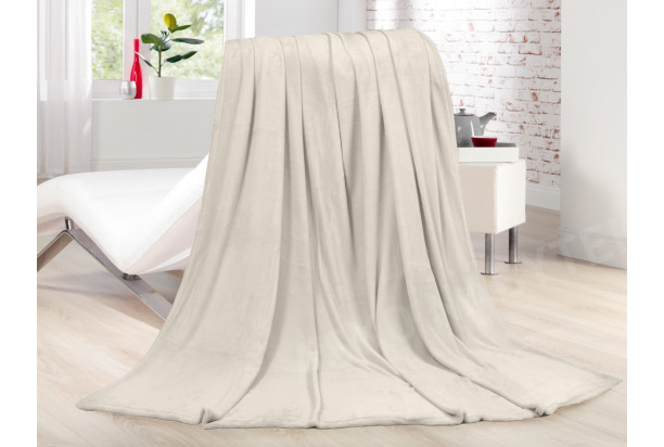 Fleecová deka Lara 220x240 cm, krémová