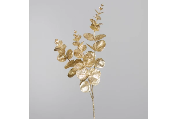 Vánoční větev Eukalyptus 63 cm, zlatá