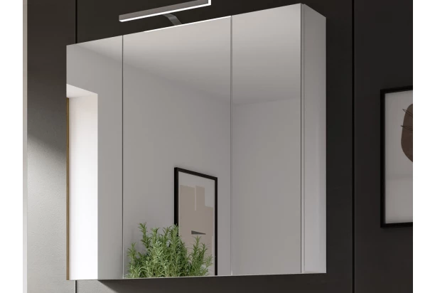 Koupelnová zrcadlová skříňka Vira, 82 cm, bílá