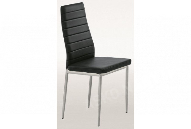 Jídelní židle Simone, černá ekokůže