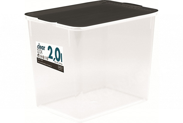 Úložný box průhledný, 18,3x13,3x14,5 cm