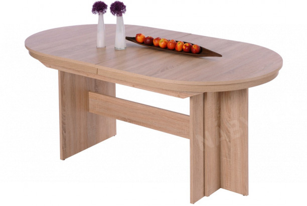 Rozkládací jídelní stůl Romy 160x90 cm, dub sonoma
