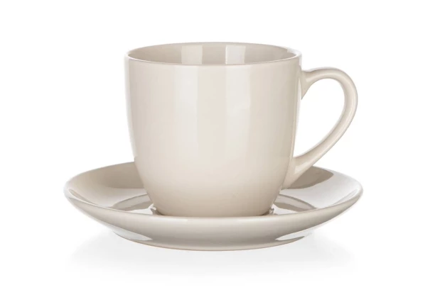 Šálek s podšálkem Natural 250 ml, ivory