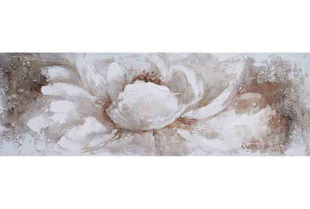 Ručně malovaný obraz Velký květ 150x50 cm, olejomalba