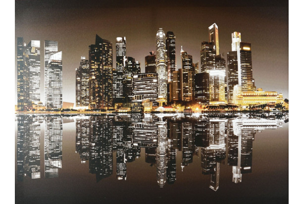 Obraz na plátně Město v noci, 70x50 cm