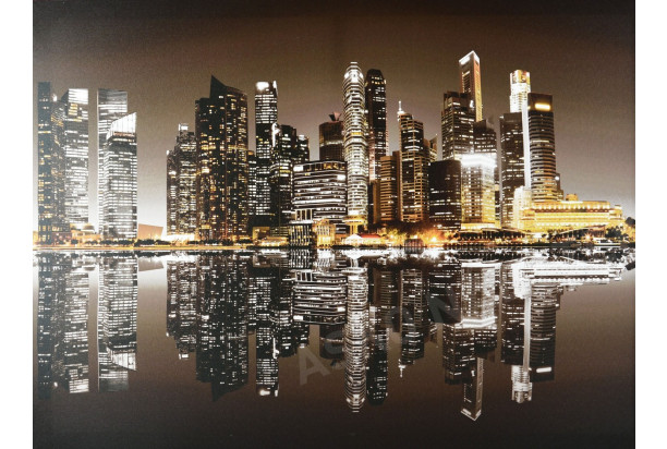Obraz na plátně Město v noci, 70x50 cm
