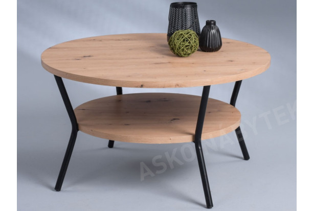 Kulatý konferenční stolek Aurora, dub artisan