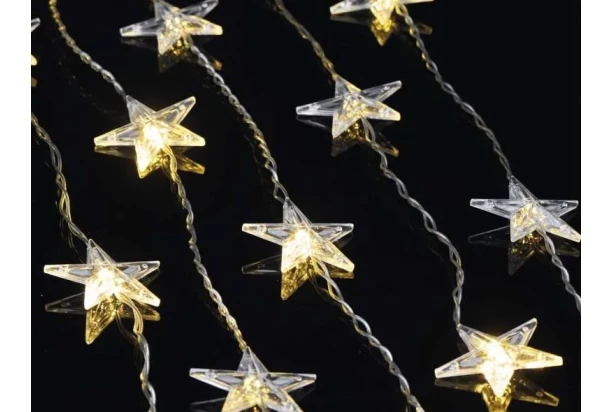 LED vánoční závěs Hvězdy, 120x90 cm