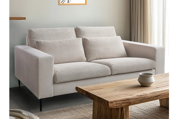 Dvoumístná pohovka Romeo, béžová strukturovaná látka