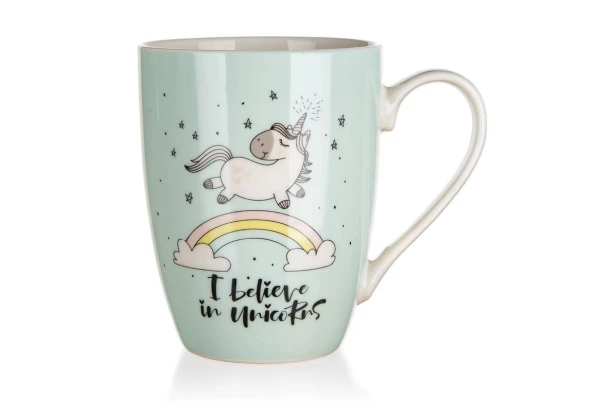 Hrnek Jednorožec 340 ml, zelený