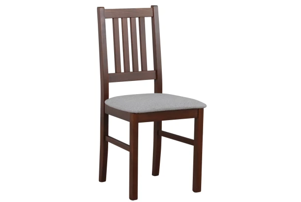 Jídelní židle Bono, ořech/šedá tkanina