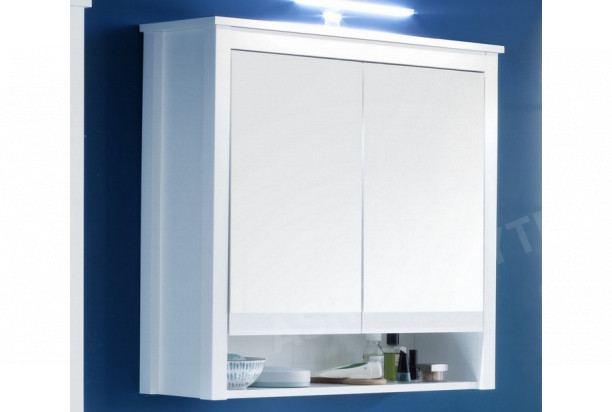 Koupelnová skříňka se zrcadlem Ole, bílá, šířka 81 cm
