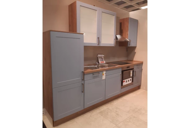 Sestava kuchyně Tábor-IP4250-vystavený kus, dub havanna/modrá