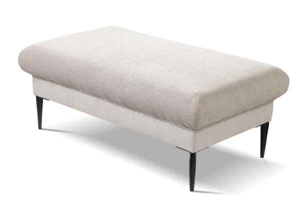 Obdélný taburet Romeo, béžová strukturovaná látka