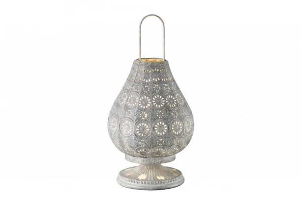 Stolní lampa Jasmin 503700161, šedobílá antik